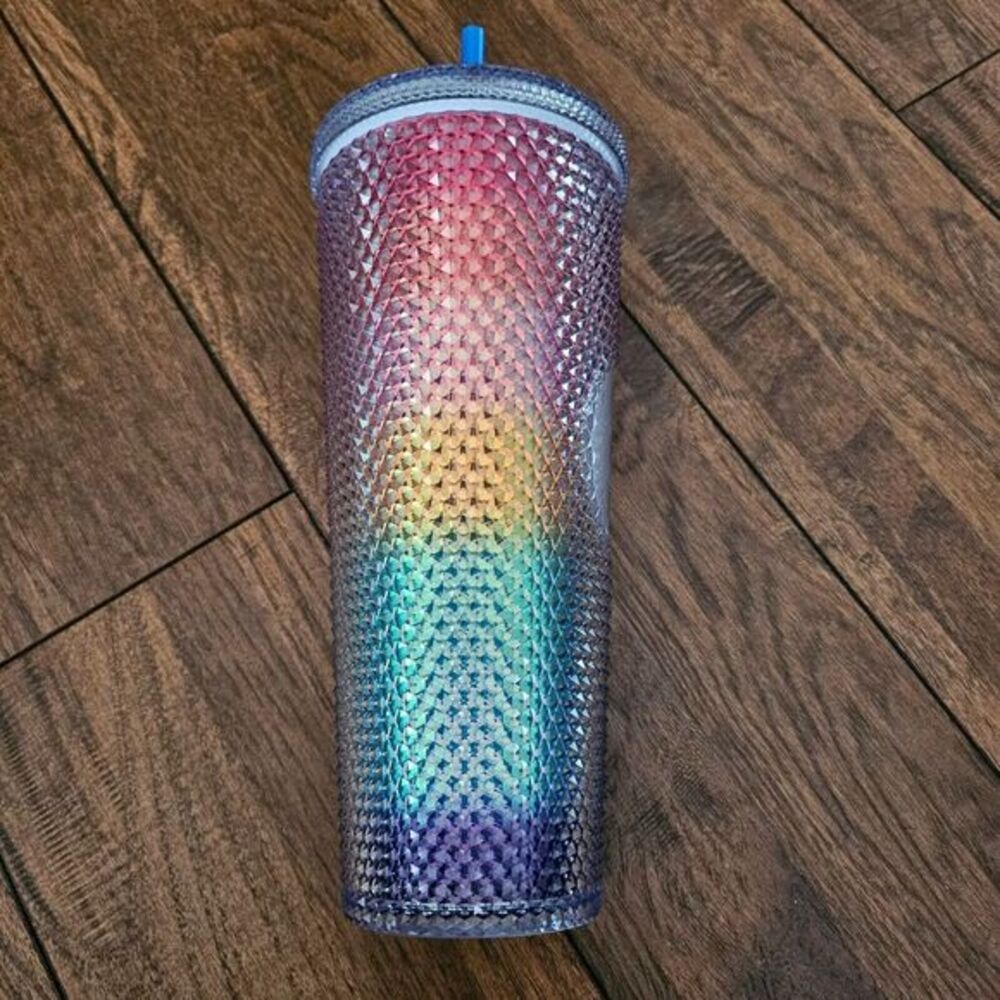 Starbucks Pride 2020 Studded Rainbow Cold Cup Tumbler W Straw‎ - Picture 2 of 6